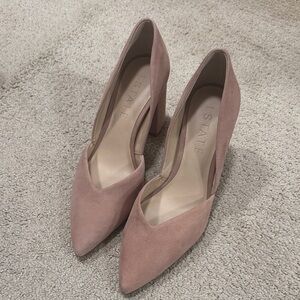 1. State Women's Blush Suede Heels